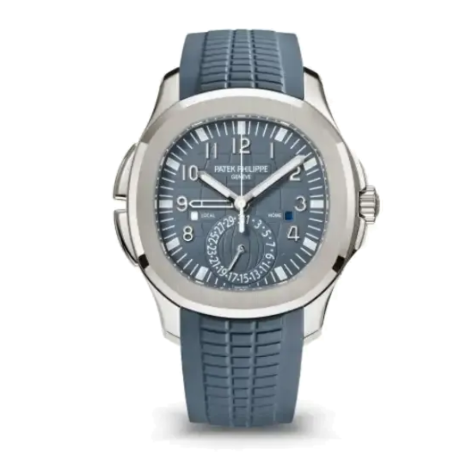 Patek Philippe Aquanaut Travel Time 5164G-001 Blue Dial Rubber Strap Super Clone