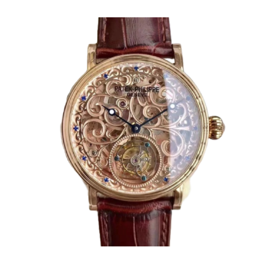 Patek Philippe Tourbillion Rose Gold Dial Rose Gold Super Clone