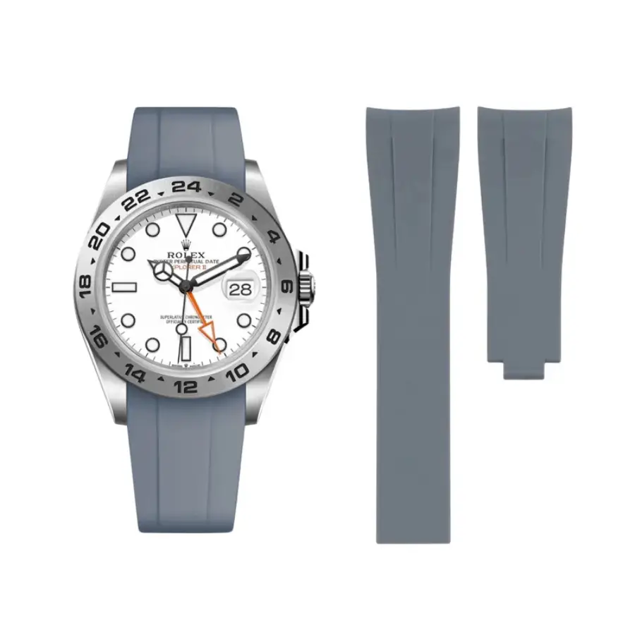 Rolex Explorer II Grey Rubber Strap