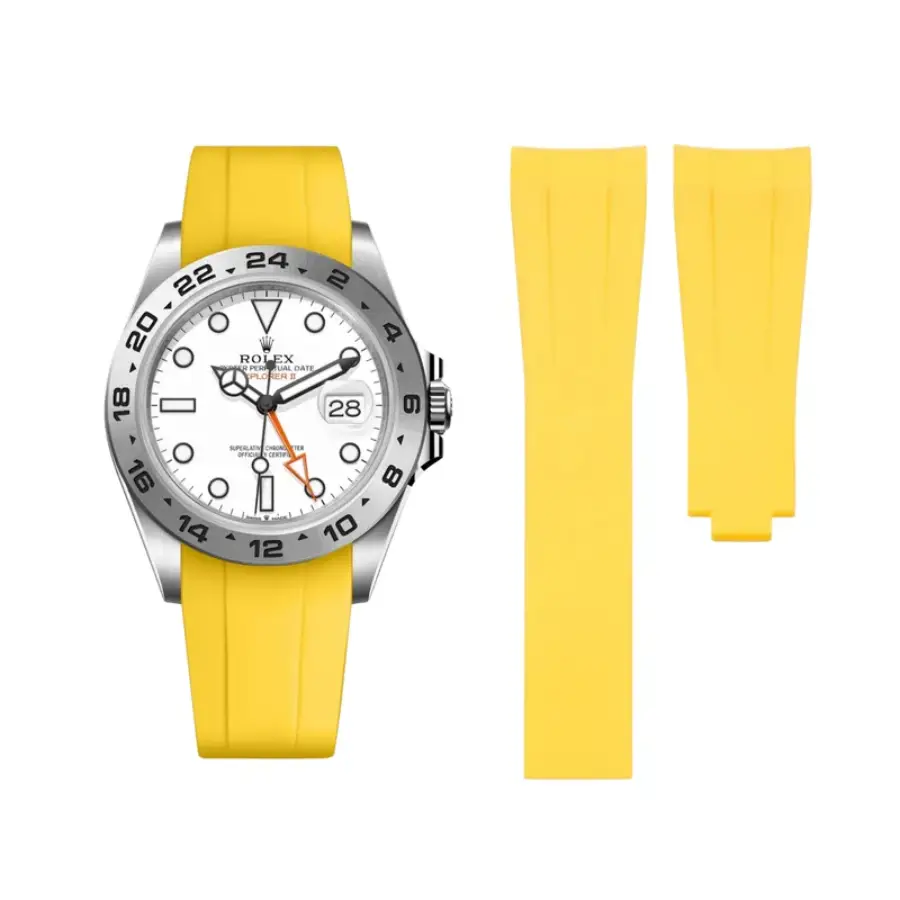 Rolex Explorer II Yellow Rubber Strap