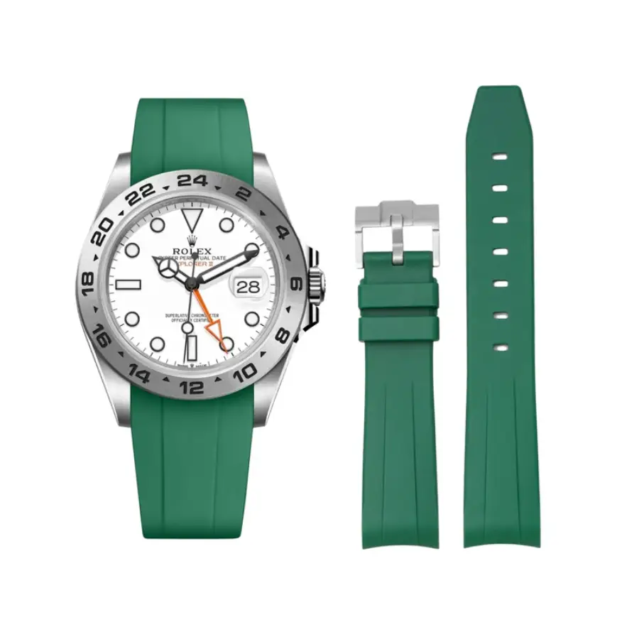 Rolex Explorer II Green Rubber Strap