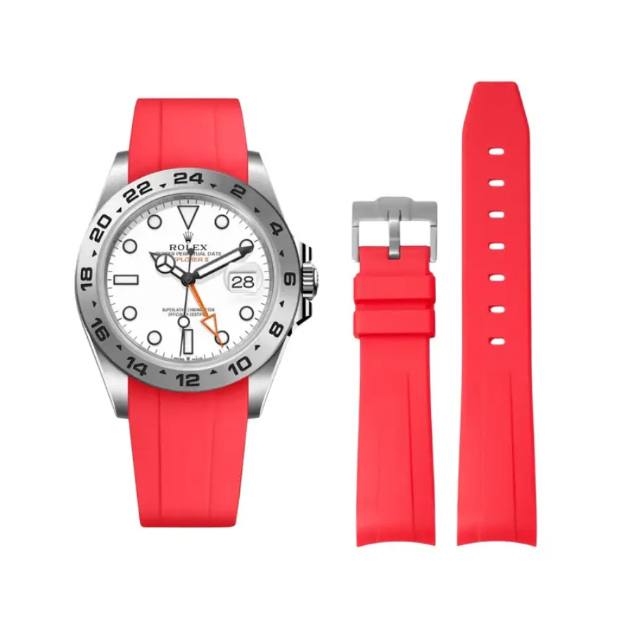Rolex Explorer II Red Rubber Strap