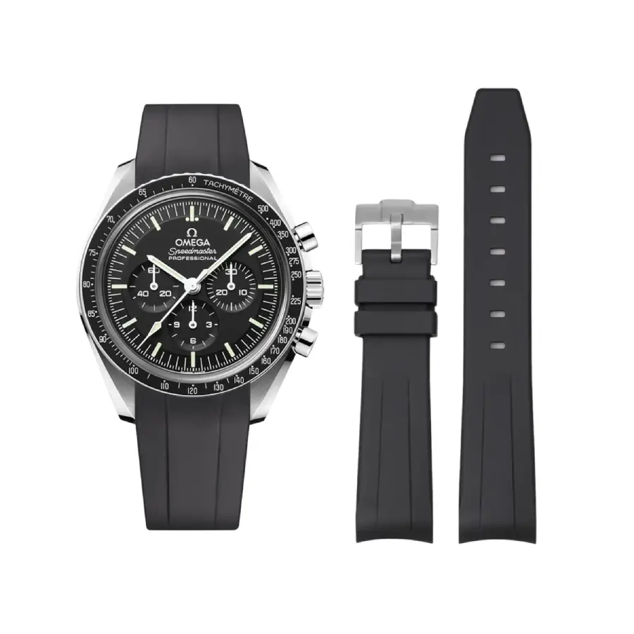 Omega Speedmaster Black Rubber Strap
