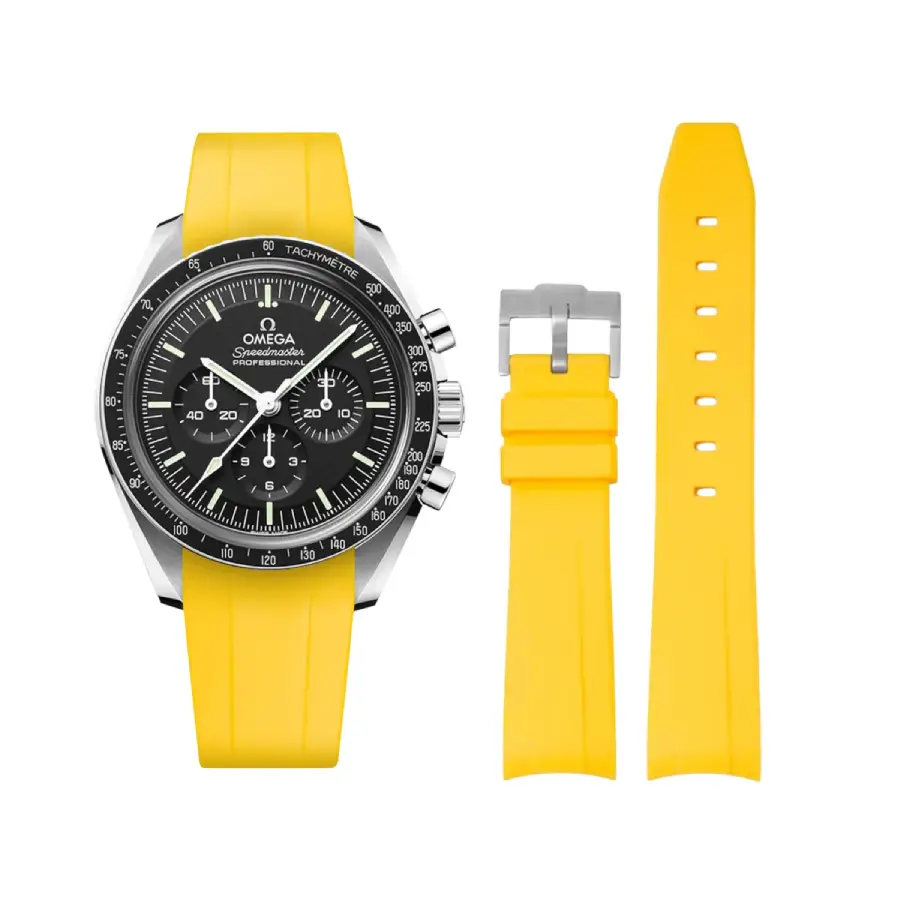 Omega Speedmaster Yellow Rubber Strap