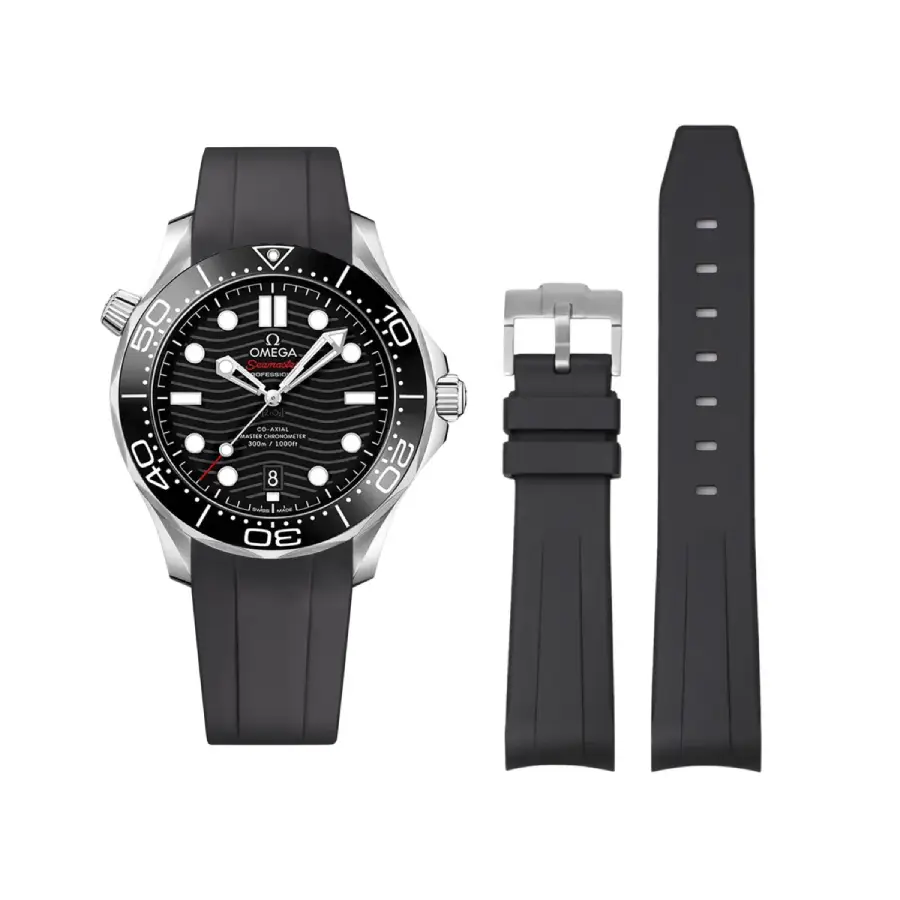 Omega Seamaster Black Rubber Strap