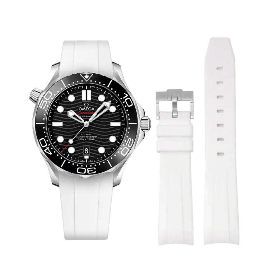 Omega Seamaster White Rubber Strap
