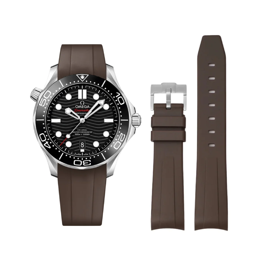 Omega Seamaster Brown Rubber Strap