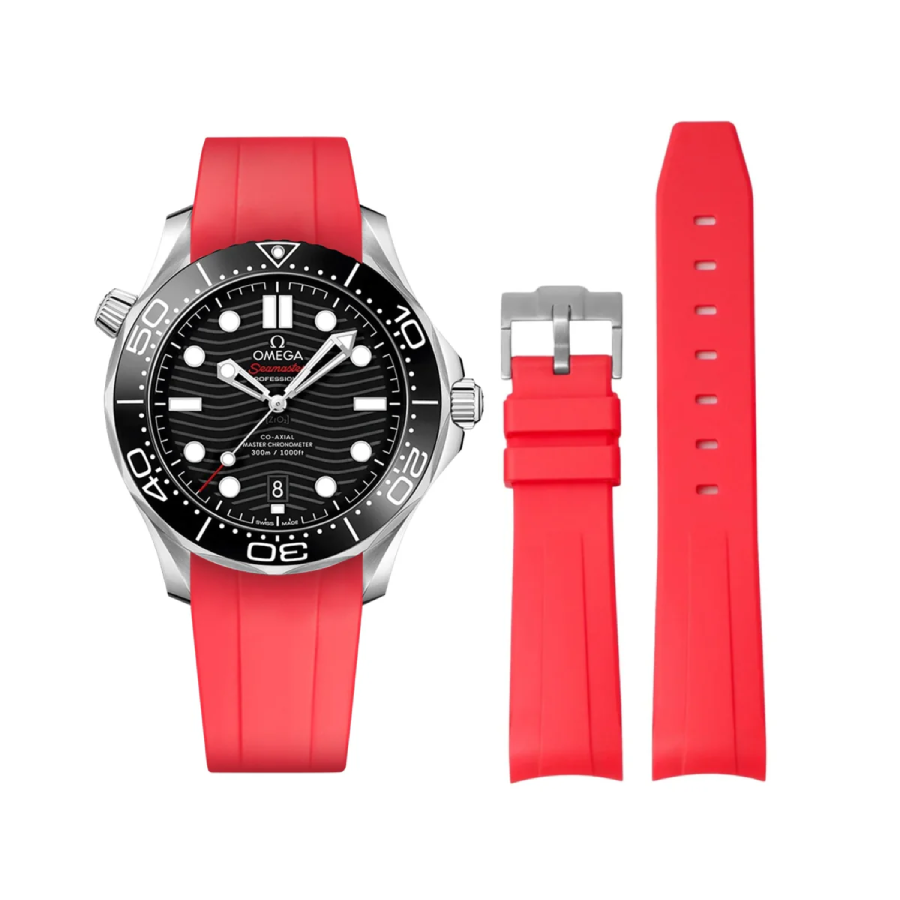 Omega Seamaster Red Rubber Strap