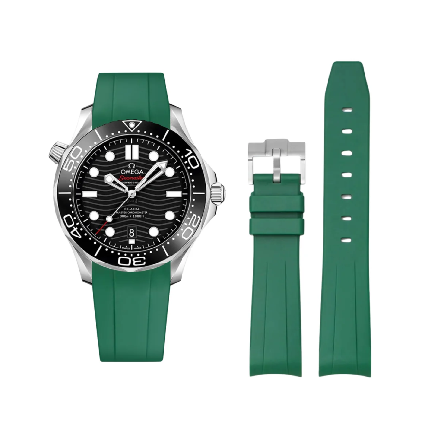 Omega Seamaster Green Rubber Strap
