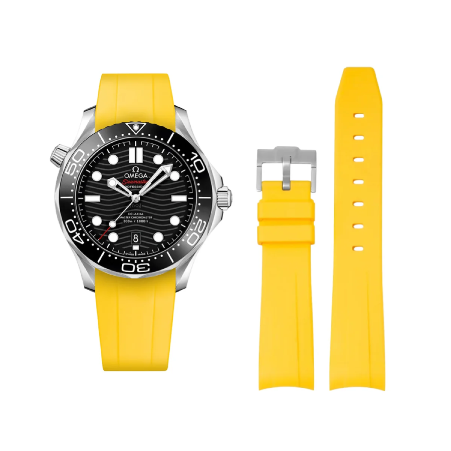 Omega Seamaster Yellow Rubber Strap