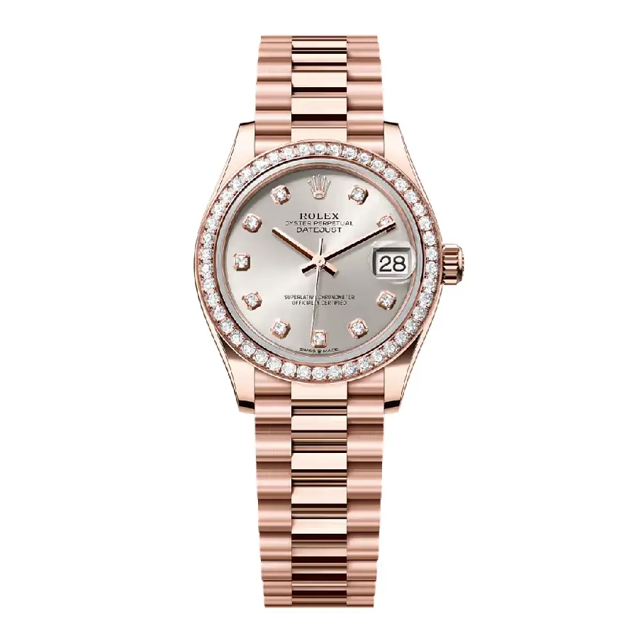 Rolex Datejust 31 278285RBR Silver Dial Diamond Dial Super Clone