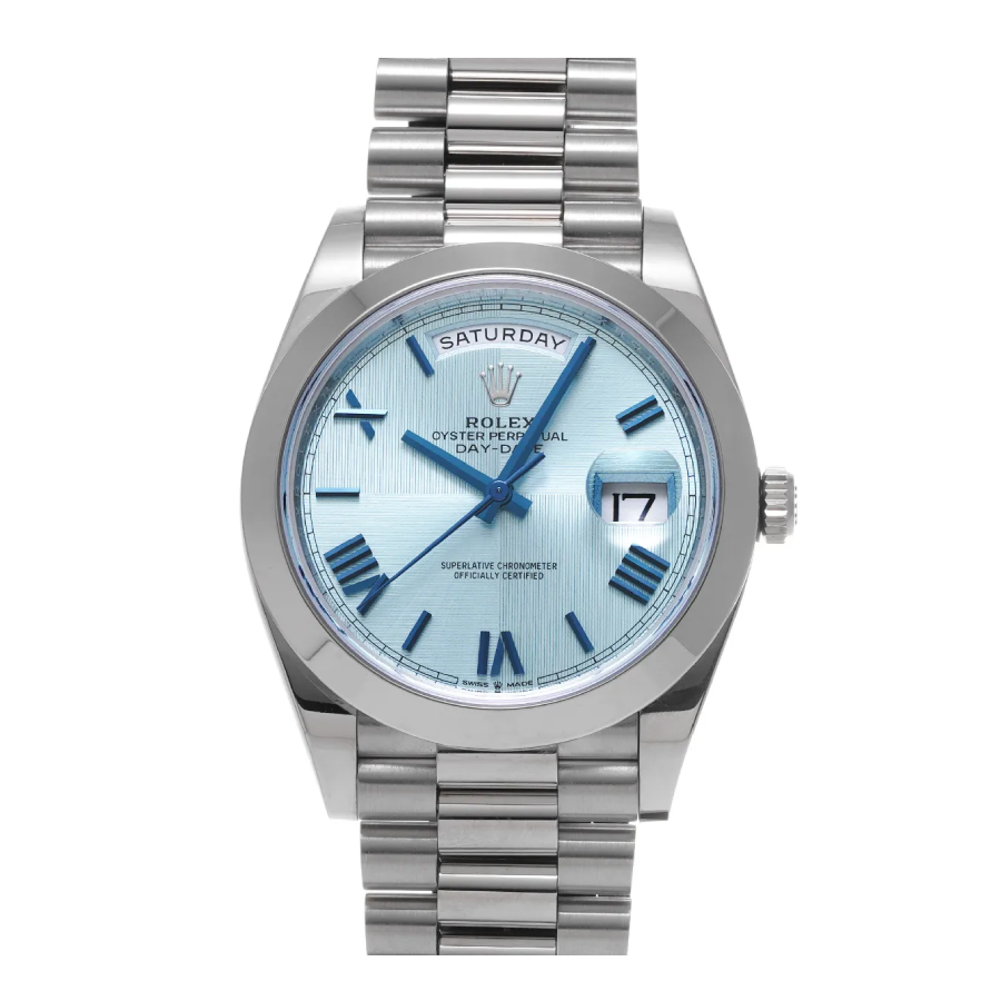 Rolex Day-Date 40 228206 Ice Blue Dial President Bracelet Super Clone