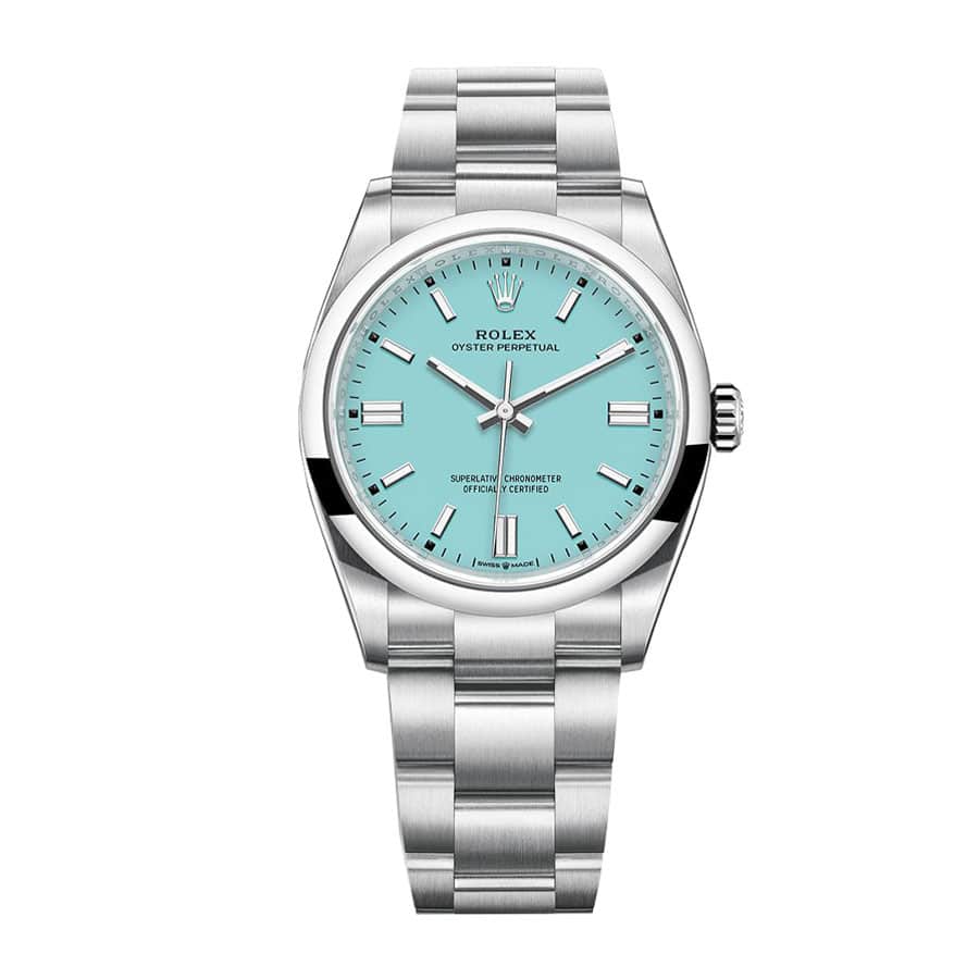 Rolex Oyster Perpetual 126000-0006 Turquoise Dial Super Clone