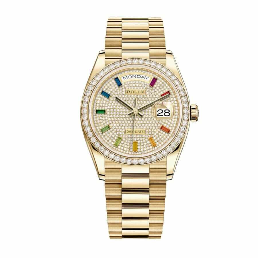 Rolex Day-Date 36 128348RBR-0030 Diamond Dial Super Clone