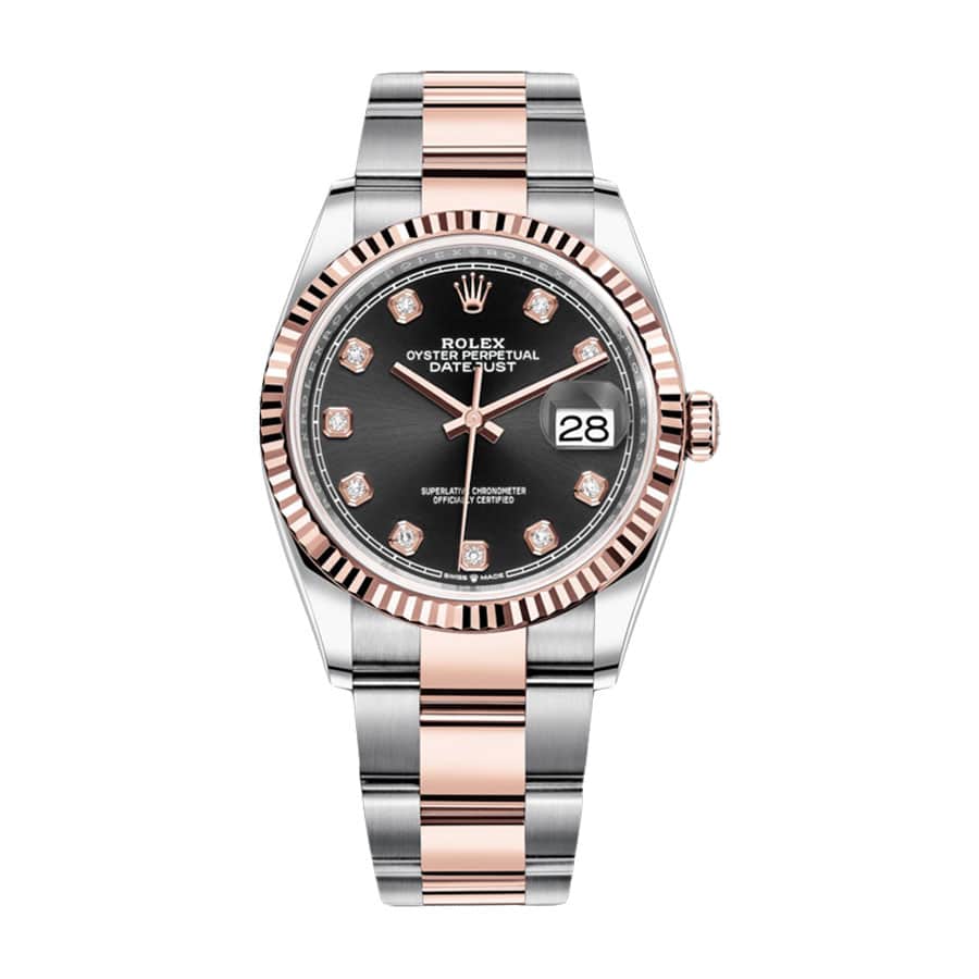 Rolex Day-Date 36 126231 Black Dial Diamond Index Super Clone