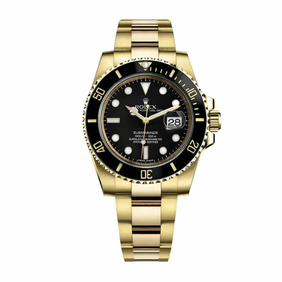 Rolex Submariner Date Yellow Gold Black Dial Super Clone