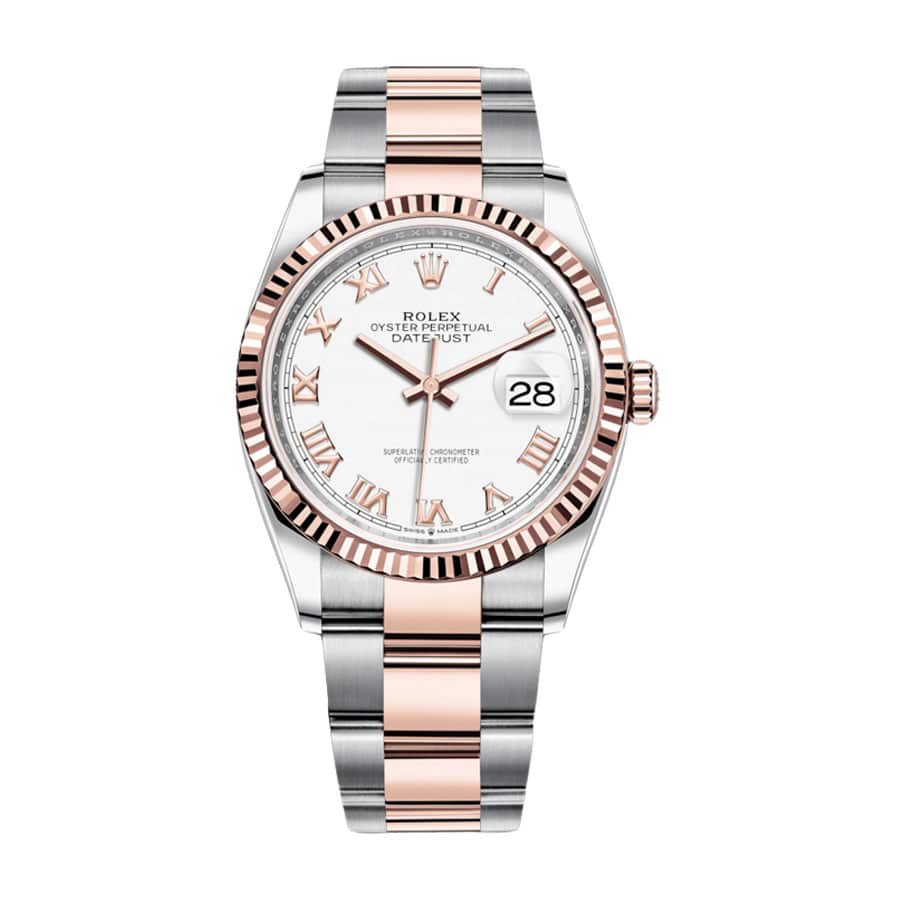 Rolex Datejust Two-Tone White Roman Dial Super Clone