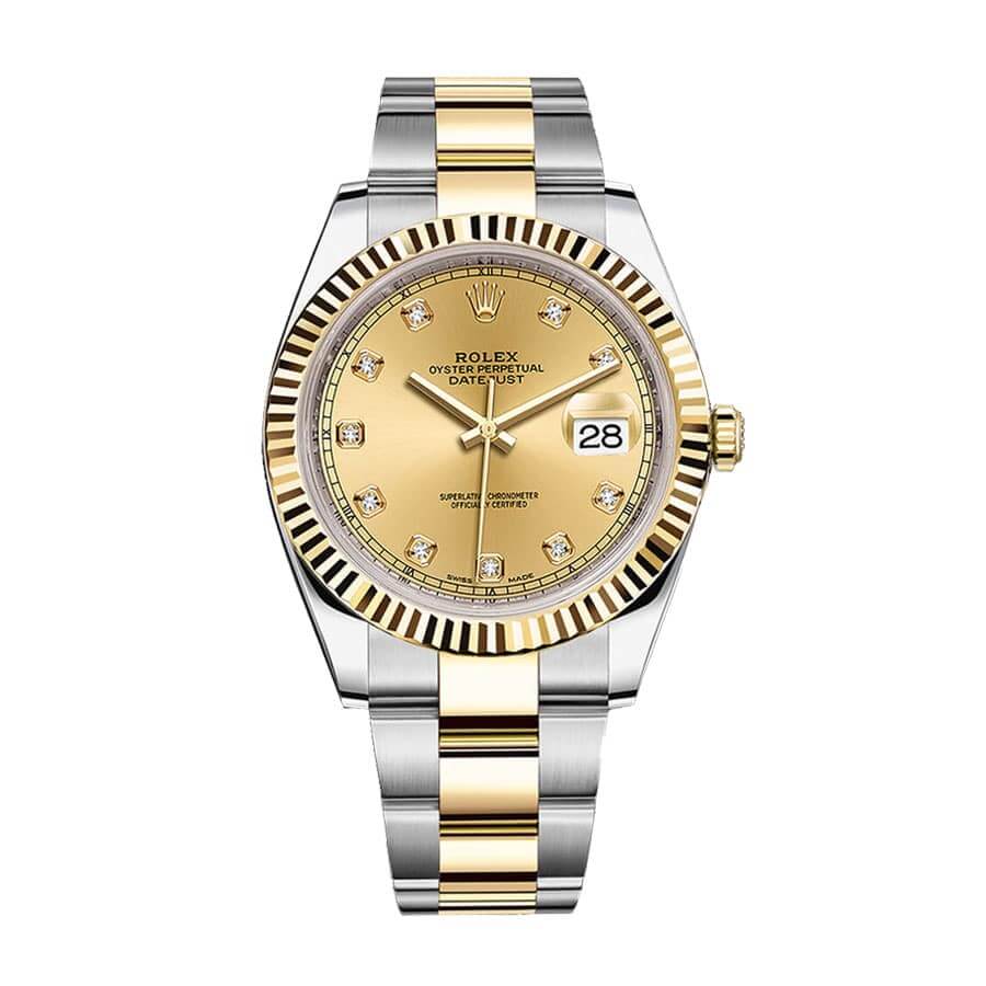 Rolex Datejust 41 126333-0011 Champagne Dial Diamond Index Super Clone